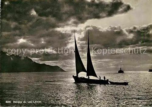 AK / Ansichtskarte Segelboote Barque Lac Leman  Kat. Schiffe