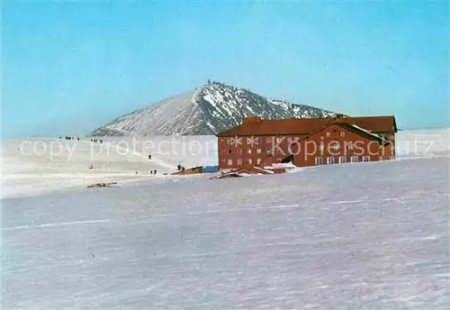 AK / Ansichtskarte Pec pod Snezkou Blick von der Lucni Baude zur Snezka Riesengebirge im Winter Krkonose Kat. Petzer