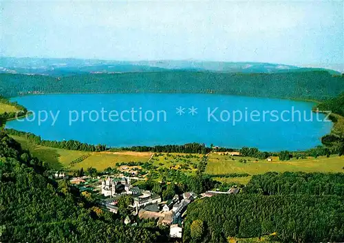 AK / Ansichtskarte Maria Laach Glees Abtei Kloster Laacher See Fliegeraufnahme