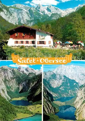 AK / Ansichtskarte Saletalpe Obersee mit Teufelshoernern Watzmann Berchtesgadener Alpen Fliegeraufnahme Kat. Berchtesgaden