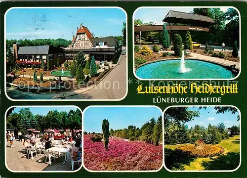 AK / Ansichtskarte Walsrode Lueneburger Heide Luisenhoehe Heidjergrill Restaurant Terrasse Park Kat. Walsrode