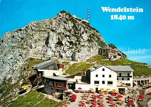 AK / Ansichtskarte Wendelstein Berg Wendelsteinhaus Gipfel Bergstation Seilbahn Huber Karte Nr 8738 Kat. Bayrischzell