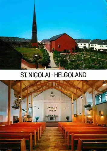 AK / Ansichtskarte Helgoland St Nicolai Kirche Inneres Kat. Helgoland