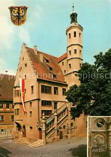 AK / Ansichtskarte Noerdlingen Rathaus mit Freitreppe Kat. Noerdlingen