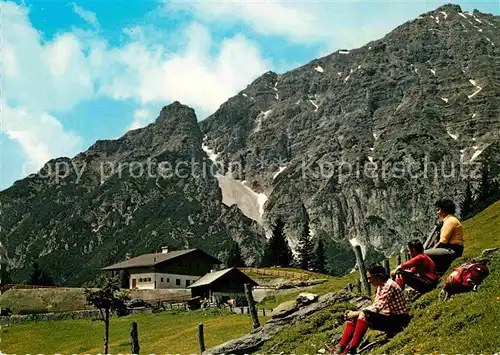 AK / Ansichtskarte Stubaital Alpengasthof Pfarrach Alm mit Ampferstein Kat. Neustift im Stubaital