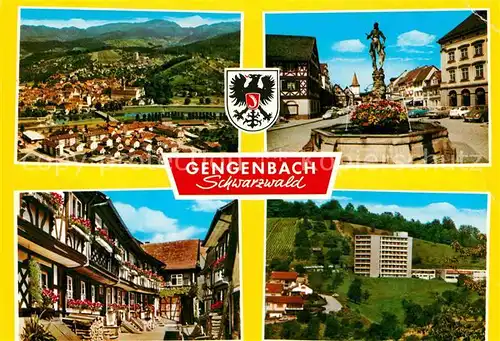 AK / Ansichtskarte Gengenbach Panorama Brunnen Ortsmotive Kat. Gengenbach Schwarzwald
