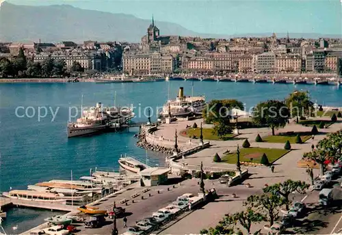 AK / Ansichtskarte Geneve GE Quai du Mont Blanc et la Ville Kat. Geneve