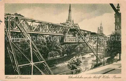 AK / Ansichtskarte Barmen Wuppertal Schwebebahn Adolf Hitler Strasse Kat. Wuppertal