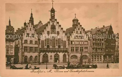 AK / Ansichtskarte Frankfurt Main Roemer Gerechtigkeitsbrunnen Kat. Frankfurt am Main