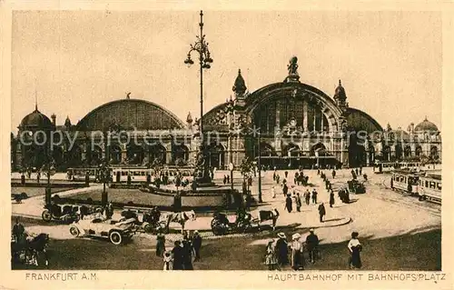 AK / Ansichtskarte Frankfurt Main Hauptbahnhof Bahnhofplatz Kat. Frankfurt am Main