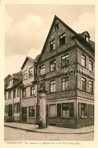 AK / Ansichtskarte Frankfurt Main Adam Eva Brunnen Grosse Rittergasse Kat. Frankfurt am Main