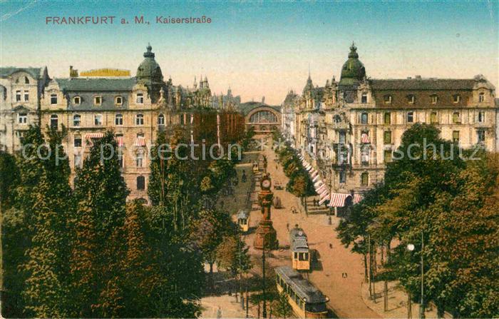 AK / Ansichtskarte Frankfurt Main Kaiserstrasse Strassenbahn Kat