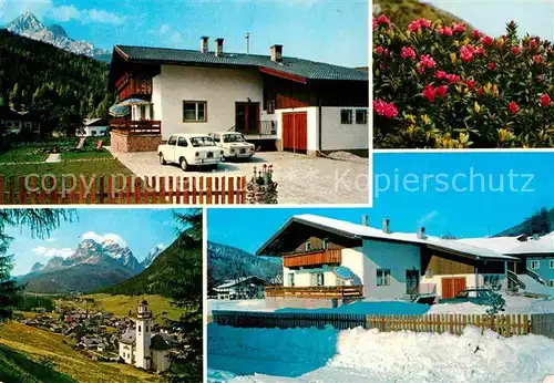 AK / Ansichtskarte Sesto Sexten Suedtirol Affittacamere da Lina e Ernst Lanzinger Gesamtansicht mit Alpenpanorama Kat. Bozen