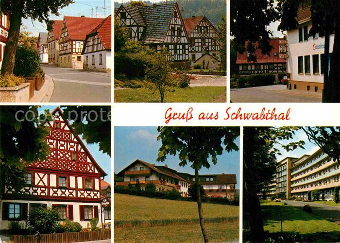 Ak Ansichtskarte Schwabthal Dorfansicht Gasthof Loewenbraeu