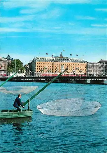 AK / Ansichtskarte Stockholm Norsfiskare pa Stroemmen Kat. Stockholm
