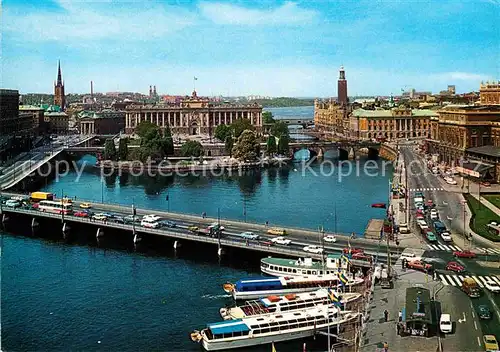 AK / Ansichtskarte Stockholm Strombruecke altes Reichtagsgebaeude koenigl Oper Kat. Stockholm