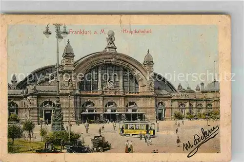 AK / Ansichtskarte Frankfurt Main Hauptbahnhof Strassenbahn Kat. Frankfurt am Main