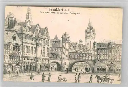 AK / Ansichtskarte Frankfurt Main Rathaus Paulsplatz Kat. Frankfurt am Main
