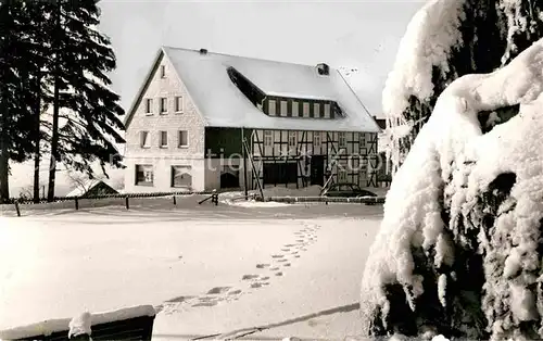 AK / Ansichtskarte Schanze Sauerland WinterGasthaus Braeutigam Kat. Schmallenberg