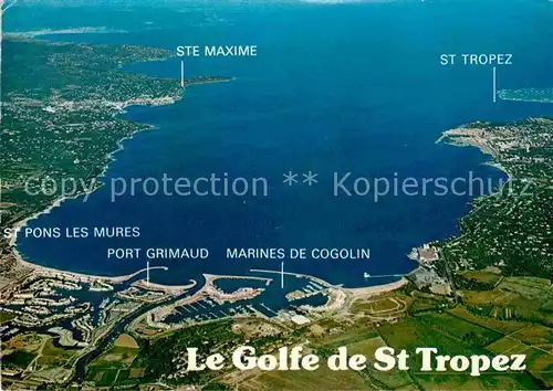 AK / Ansichtskarte Saint Tropez Var Le Golfe Cote d Azur vue aerienne Kat. Saint Tropez