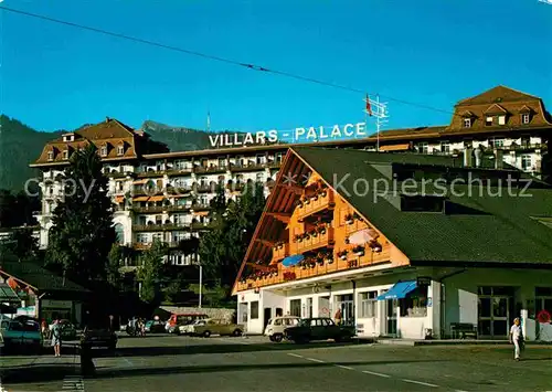 AK / Ansichtskarte Villars sur Ollon Palace Hotel et la Gare Kat. Villars sur Ollon