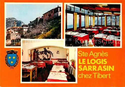AK / Ansichtskarte Sainte Agnes Nice Le Logis Sarrasin Chez Tibert Restaurant Hotel Kat. Sainte Agnes