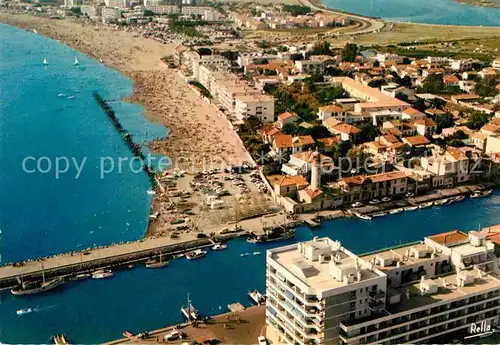 AK / Ansichtskarte Le Grau du Roi Gard La Plage de la Rive Droite Quartier du Boucanet vue aerienne Kat. Le Grau du Roi