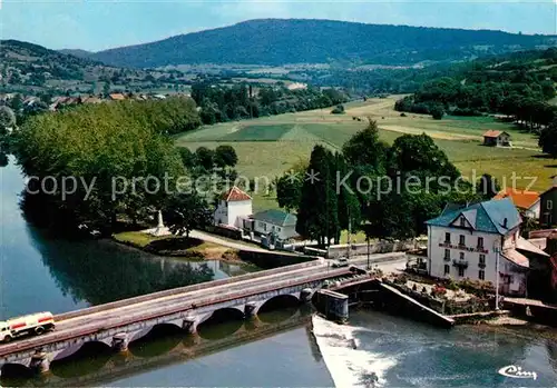 AK / Ansichtskarte Quingey Vue aerienne Le Pont Barrage Hotel de la Truite de la Loue Kat. Quingey