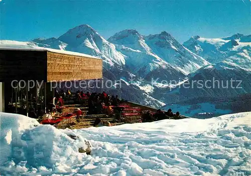 AK / Ansichtskarte Sonvico Disentis Bergrestaurant Caischavedra Blick gegen Piz Muraun Medelsergletscher Kat. Sonvico