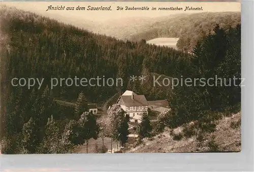 AK / Ansichtskarte Sauerland Nuhnetal Daubermuehle