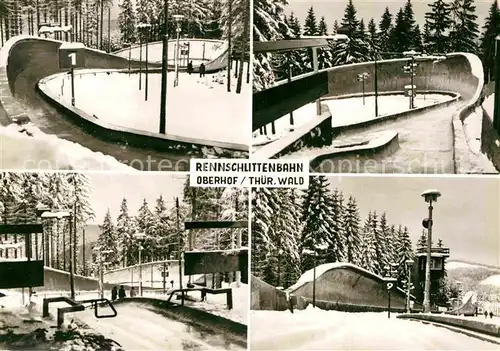 AK / Ansichtskarte Oberhof Thueringen Rennschlittenbahn Kat. Oberhof Thueringen