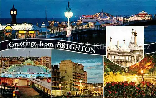 AK / Ansichtskarte Brighton East Sussex Panorama Teilansichten Kat. 