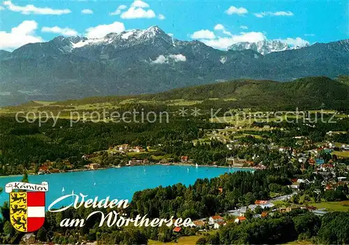 AK / Ansichtskarte Velden Woerthersee Panorama mit Mittagskogel