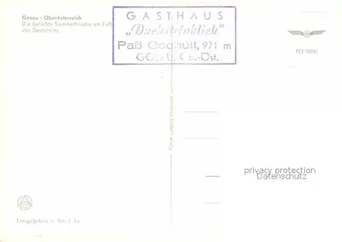 AK / Ansichtskarte Gosau Oberoesterreich Fliegeraufnahme mit Dachstein Kat. Gosau Salzkammergut