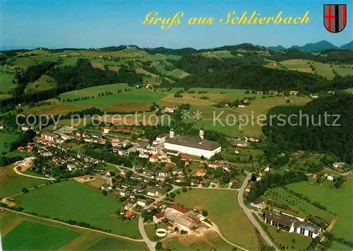AK / Ansichtskarte Schlierbach Oberoesterreich Fliegeraufnahme Zisterzienserstift Schaukaeserei Kat. Schlierbach