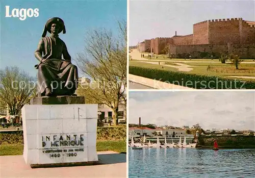 AK / Ansichtskarte Lagos Faro Denkmal D Henrique Schloss Hafen Kat. Lagos