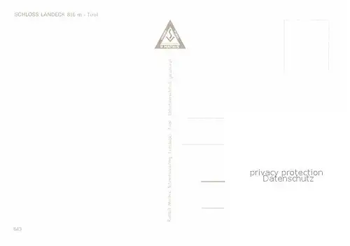AK / Ansichtskarte Tirol Region Schloss Landeck Kat. Innsbruck