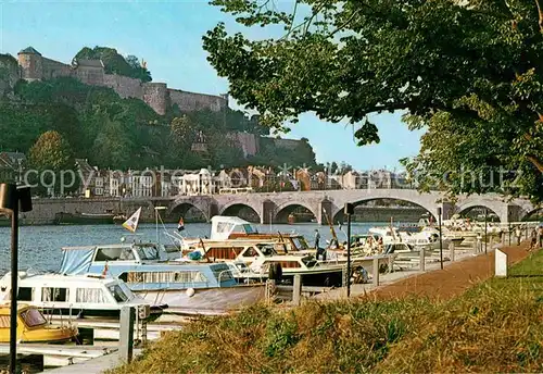 AK / Ansichtskarte Namur sur Meuse Hafen Schloss Bruecke