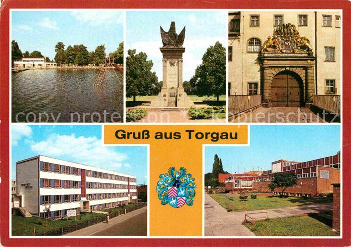 AK / Ansichtskarte Strandbad Denkmal der Begegnung Schloss