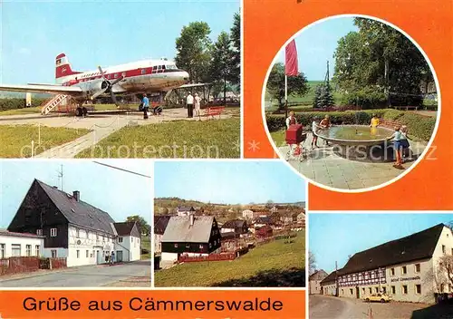 AK / Ansichtskarte Caemmerswalde Schauflugzeug IL 14 Parkanlage Gaststaette uebersicht Gasthof Kat. Neuhausen Erzgebirge