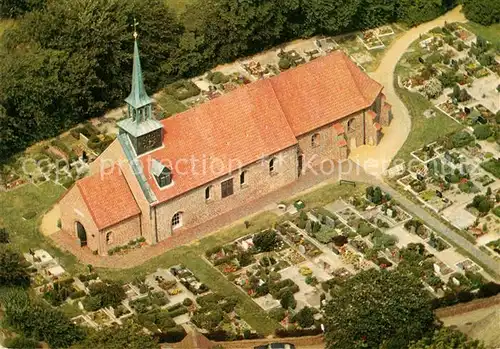 AK / Ansichtskarte St Peter Ording Dorf St Petri Kirche Fliegeraufnahme Kat. Sankt Peter Ording