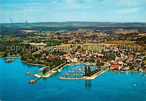 AK / Ansichtskarte Muehlhofen Bodensee Hafen Fliegeraufnahme Kat. Uhldingen Muehlhofen