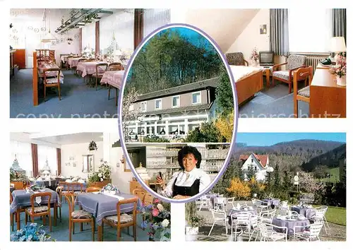 AK / Ansichtskarte Bad Pyrmont Landhaus Friedensthal Restaurant Terrasse Kat. Bad Pyrmont