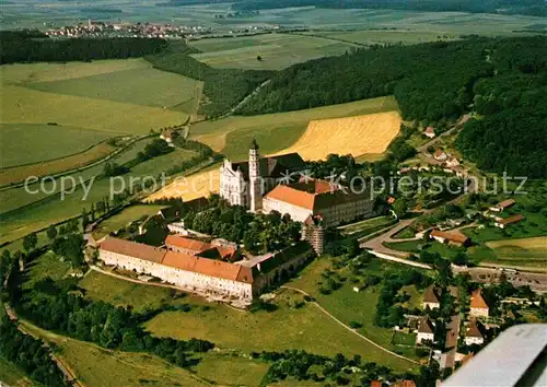 AK / Ansichtskarte Neresheim Abtei Kirche Kloster Fliegeraufnahme Kat. Neresheim
