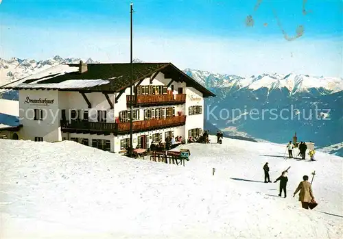 AK / Ansichtskarte Plan de Corones Brunecker Haus am Kronplatz Winterpanorama Alpen