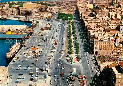 AK / Ansichtskarte Cagliari Il Porto e Via Roma veduta aerea Kat. Cagliari