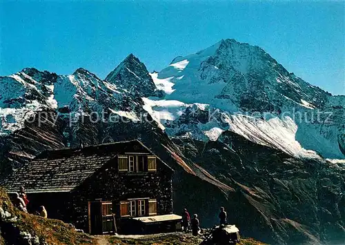 AK / Ansichtskarte Maderanertal Windgaellenhuette mit Oberalpstock Gebirgspanorama Glarner Alpen Kat. Silenen