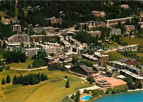 AK / Ansichtskarte Crans Montana Hotelanlagen Fliegeraufnahme Kat. Crans Montana