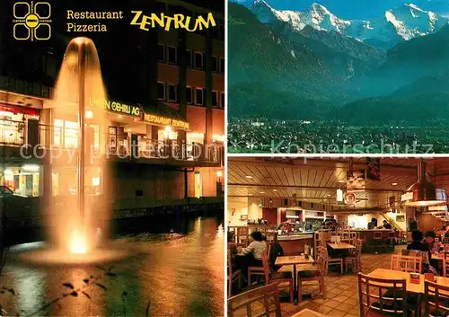 AK / Ansichtskarte Unterseen Restaurant Pizzeria Zentrum Alpenblick Kat. Unterseen