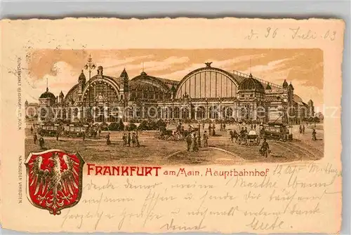 AK / Ansichtskarte Frankfurt Main Hauptbahnhof Kat. Frankfurt am Main